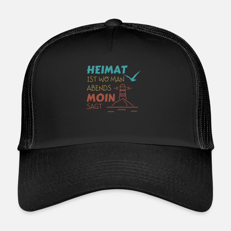 Heimat Moin Leuchtturm Möwe Nordsee Trucker Cap