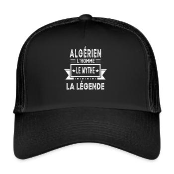 Le mythe la légende cadeau algérien - Casquette trucker  - noir/noir - Devant