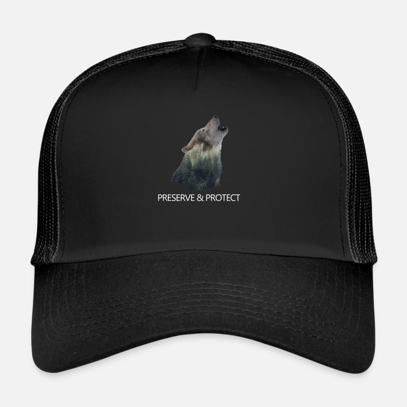 Preserve & Protect Wolf Climate Change Trucker Cap