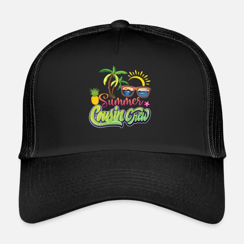 Summer Cousin Crew Beach Vacation - Trucker Cap - Schwarz/Schwarz