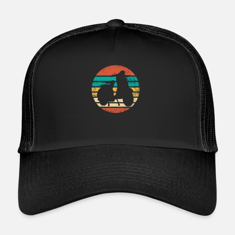 Retro Scooter Mobylette Mobylette Vintage Roller Casquette trucker 