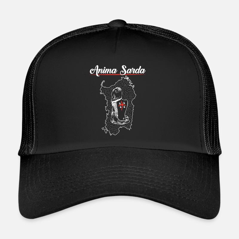 Anima Sarda, Sardinia Quatro mori - Trucker Cap - black/black