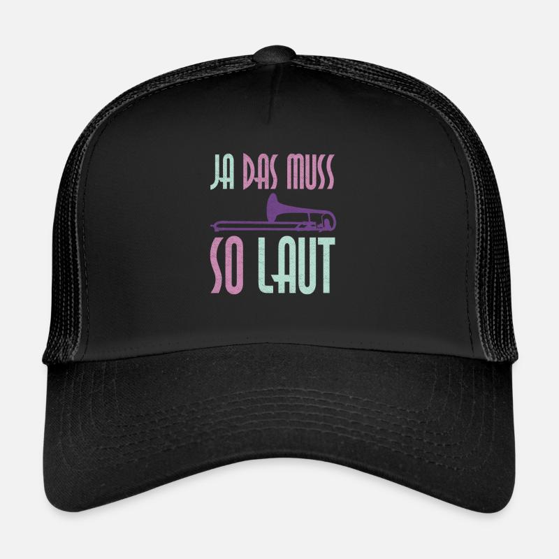 Posaune - Trucker Cap - Schwarz/Schwarz
