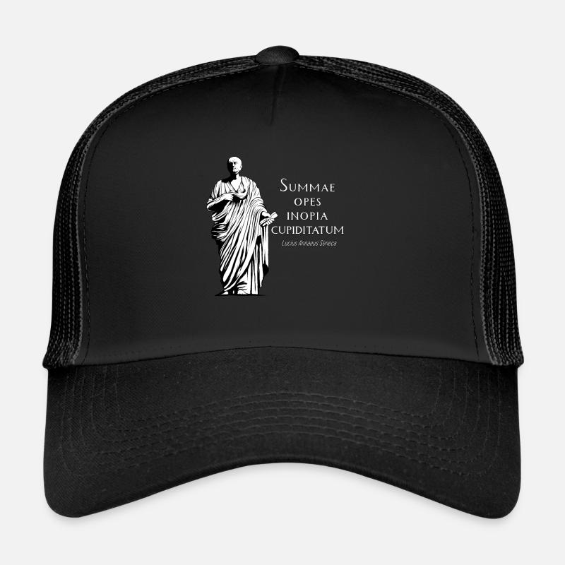 Latin - Summae Opes Inopia Cupiditatum Trucker Cap