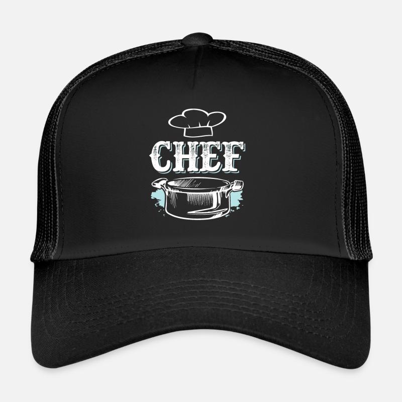 chef cuisinier - Casquette trucker  - noir/noir