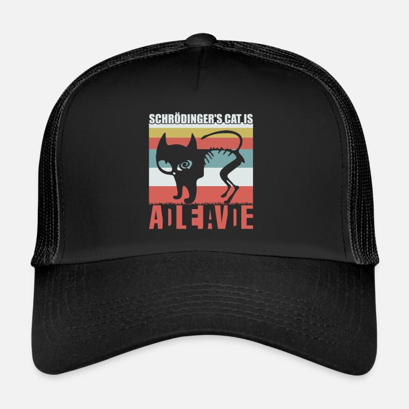 Le chat de Schrödinger est mort - Casquette trucker - noir/noir