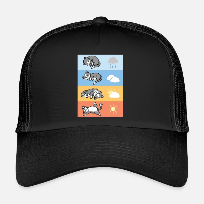 drôle de temps dormant les chats câlins tenue Casquette trucker 