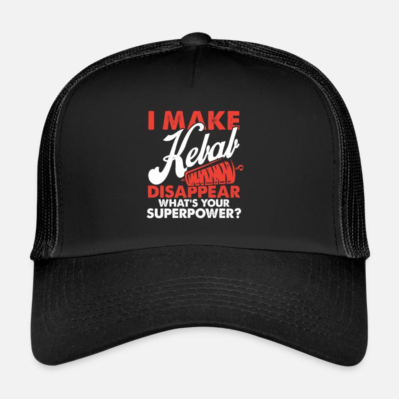 döner kebab - Trucker Cap - Schwarz/Schwarz