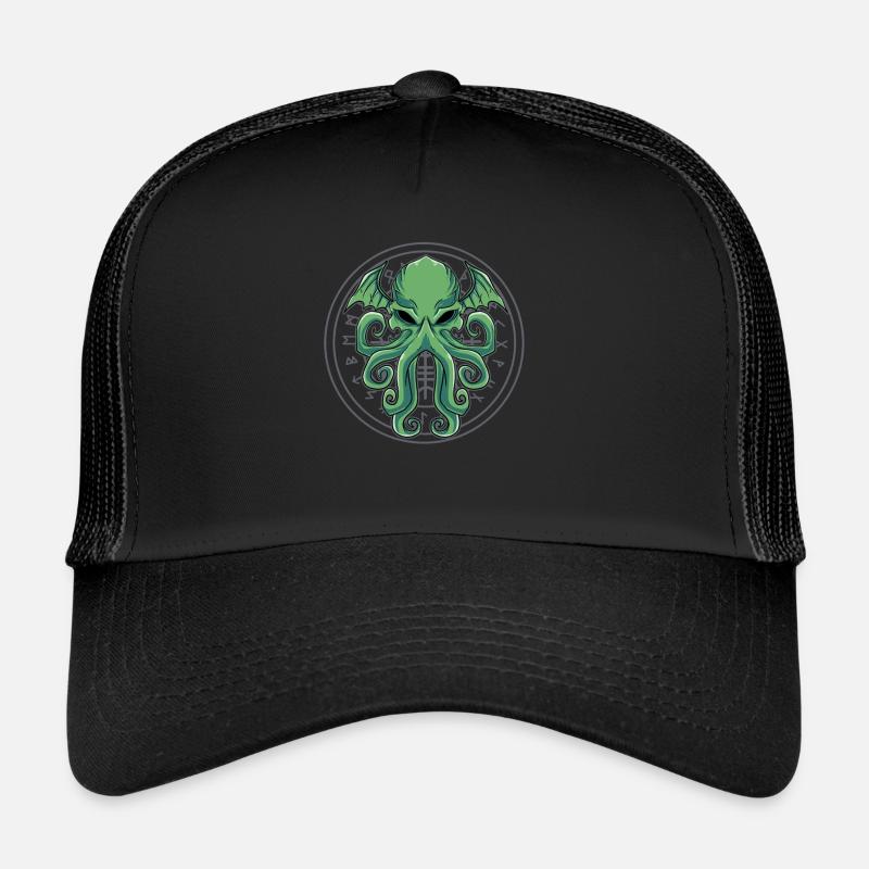 Cthulhu Myth Old Artstyle Gift Trucker Cap
