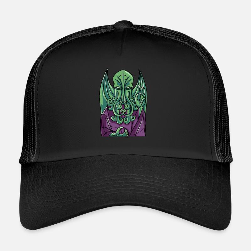Cthulhu Myth Church Fenster Kunstgeschenk - Trucker Cap - Schwarz/Schwarz