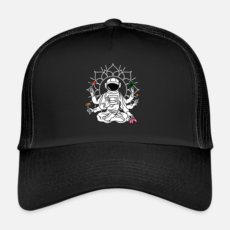 Astronaute Magic Mushrooms Psychedelic LSD Casquette trucker 