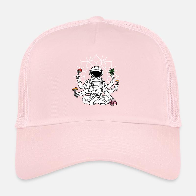 Astronaut Magic Mushrooms Psychedelic LSD Trucker Cap