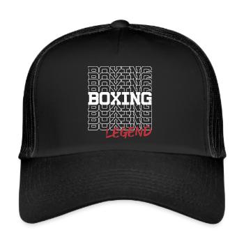 Boxing Legend - Boxing Boxer Boxing Martial Arts - Trucker Cap - black/black - Front
