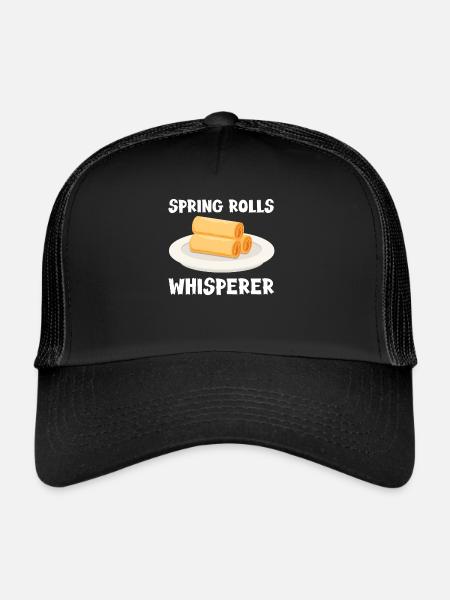 Spring Rolls Whisperer - Trucker Cap - black/black - Front