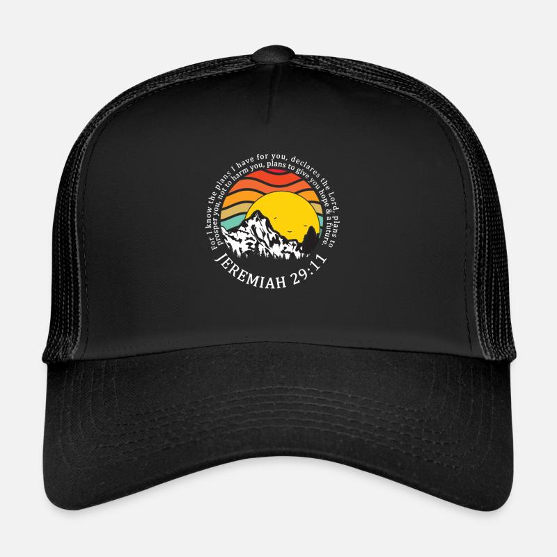 Christliche Geschenk Hoffnung - Trucker Cap - Schwarz/Schwarz