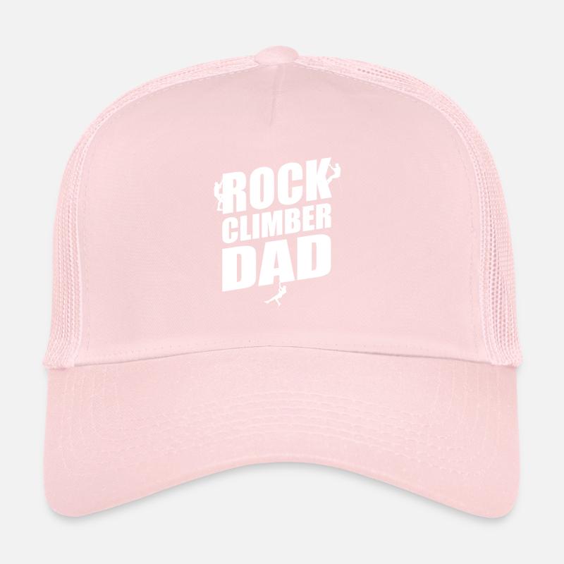 Rock Climber Papa Climbing Trucker Cap