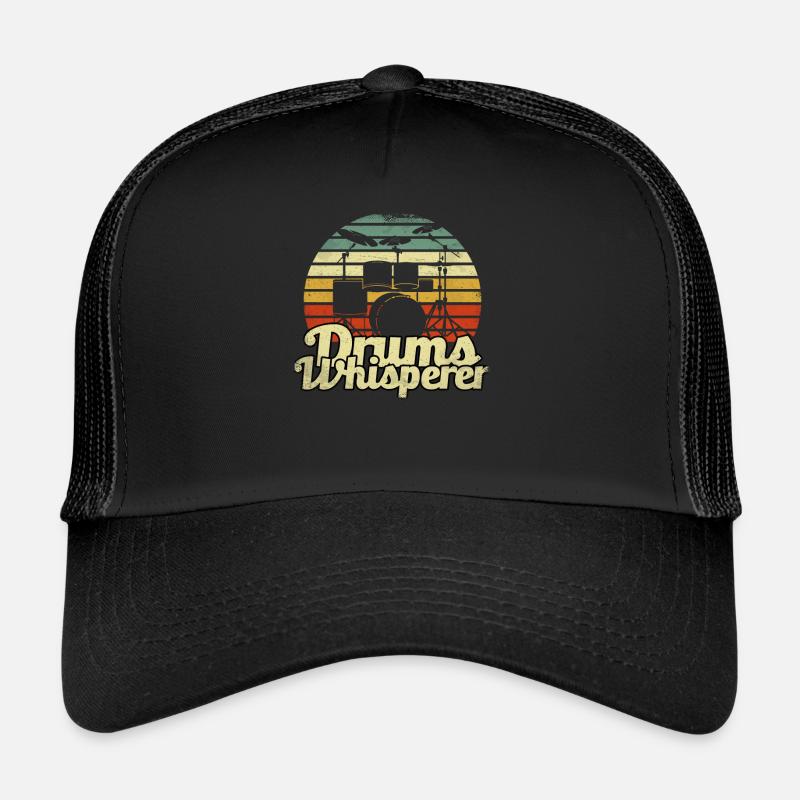 Schlagzeug Schlagzeuger - Trucker Cap - Schwarz/Schwarz