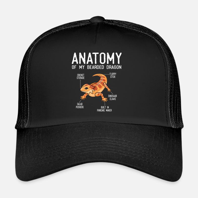 Anatomie d’un dragon barbu Casquette trucker 