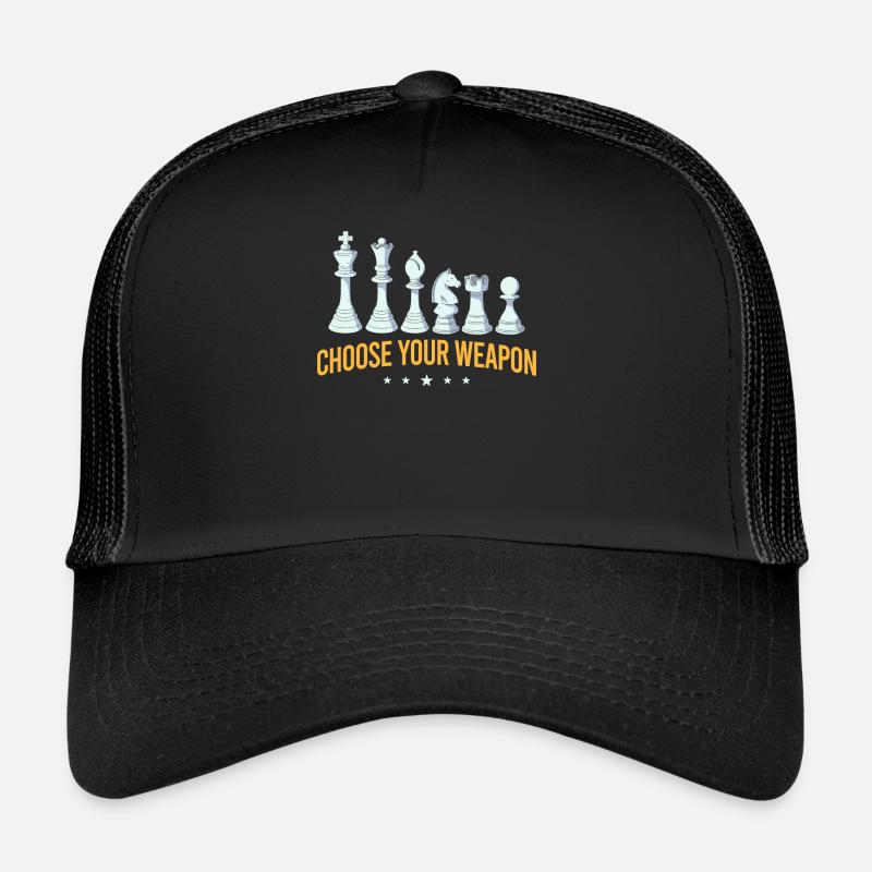 Chess, chess player, chess lover - Trucker Cap - black/black