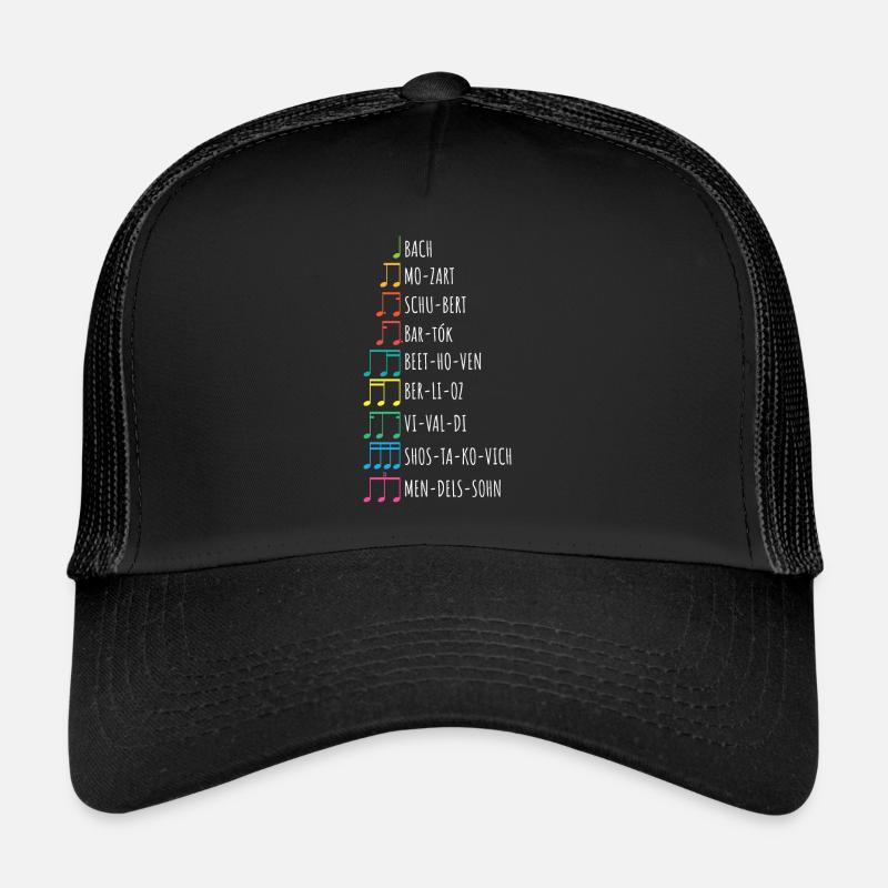 Classical composers, composers, music - Trucker Cap - black/black