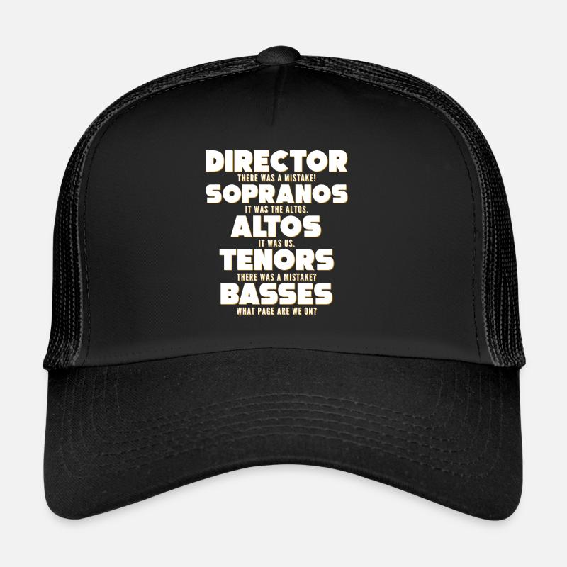 Funny choirmaster, choir - Trucker Cap - black/black