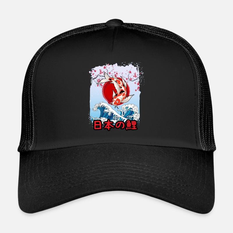 Japanese Koi Carp Angler Trucker Cap