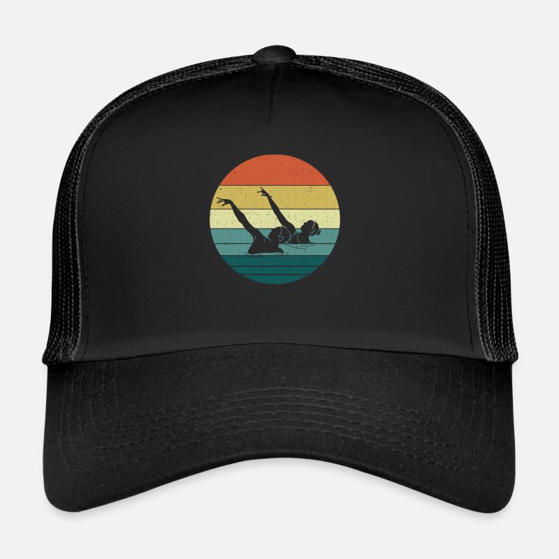 Synchronschwimmen - Trucker Cap - Schwarz/Schwarz