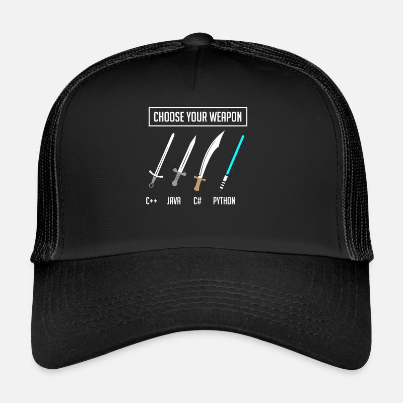 Python programming, programmer Python code Trucker Cap