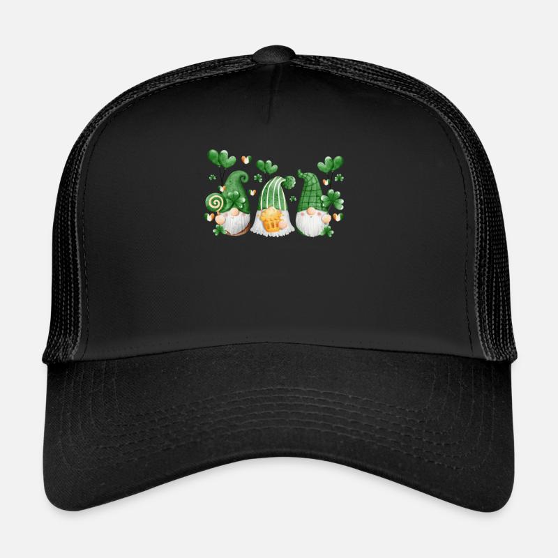 Gnome Irish Lucky Beer Drinking Trucker Cap