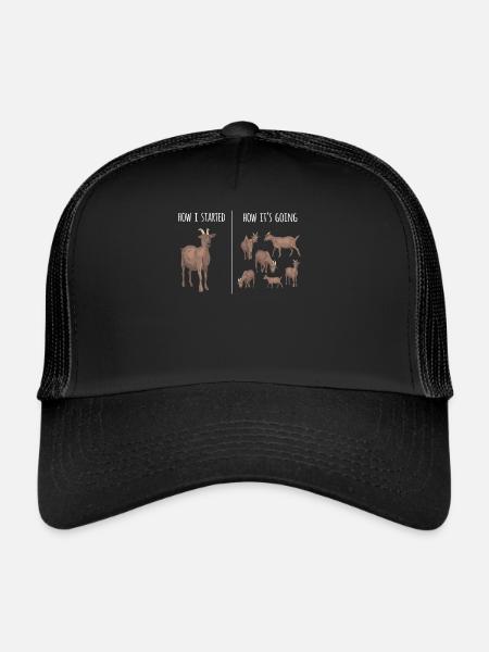 Goat, goats, goat lovers - Trucker Cap - black/black - Front