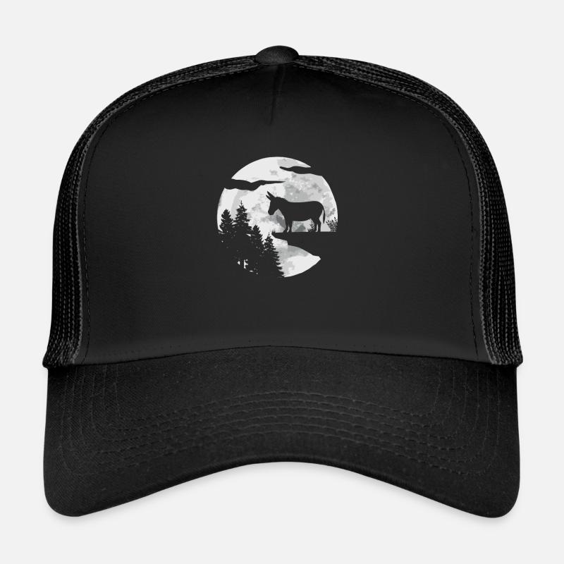 Âne - Casquette trucker  - noir/noir