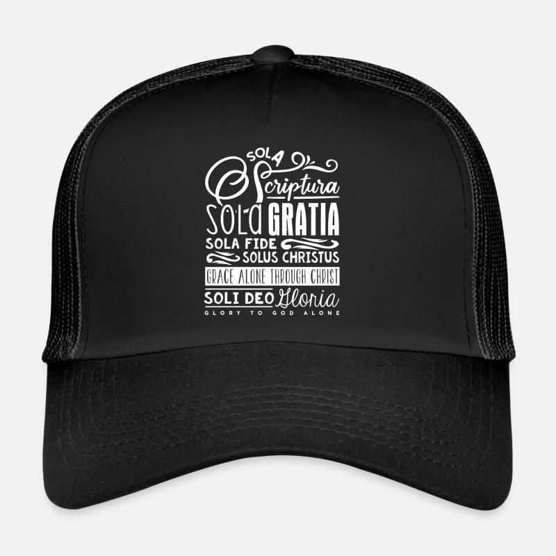 5 Solas, Protestant Christian Reformation Trucker Cap