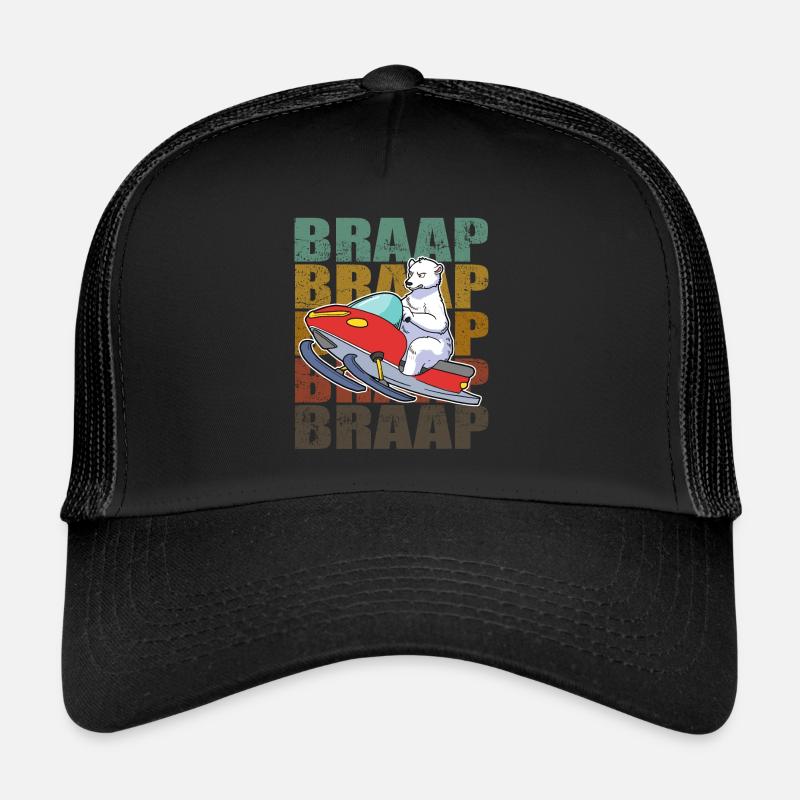 Braap Snowmobile Snowmobile Gift Trucker Cap