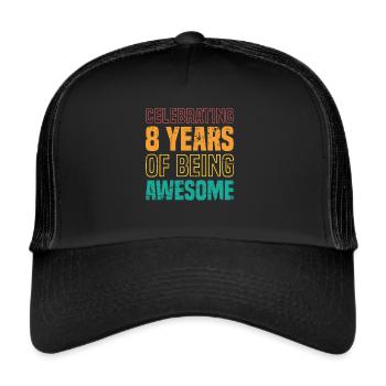 We celebrate 8 years old birthday - Trucker Cap - black/black - Front