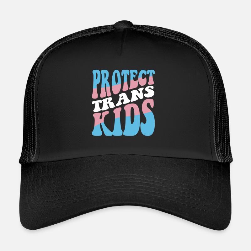 Protect Trans Kids - Trucker Cap - Schwarz/Schwarz