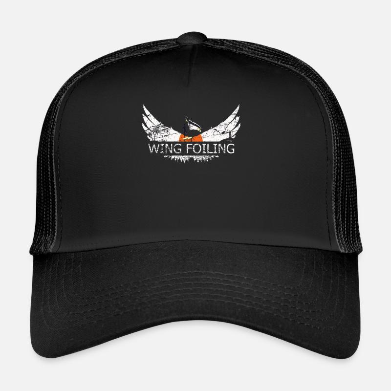 Wing Foiling or Wing Surf and Wing surfing Design Trucker Cap