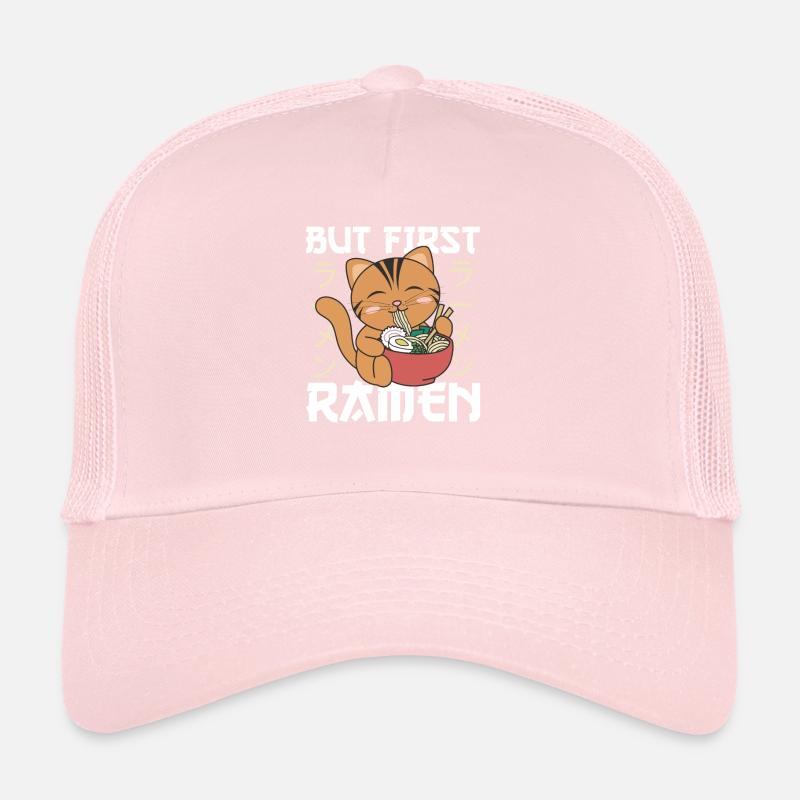 But first ramen cute cat eats ramen Trucker Cap
