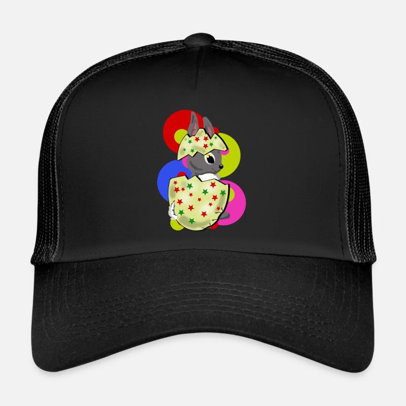 Doux lapin de Pâques Lapin Joyeux Décor de Pâques Casquette trucker 