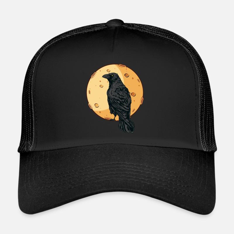 Belle observation des oiseaux corbeau noir. Oiseaux Silho Casquette trucker 