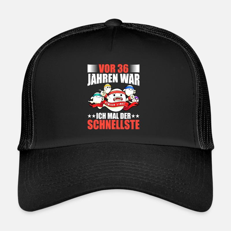 36 Jahren War Ich Der Schnellste Geburtstag Trucker Cap