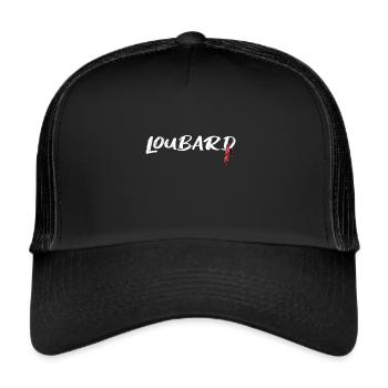 Loubard - Hommage bandana rouge - Casquette trucker  - noir/noir - Devant