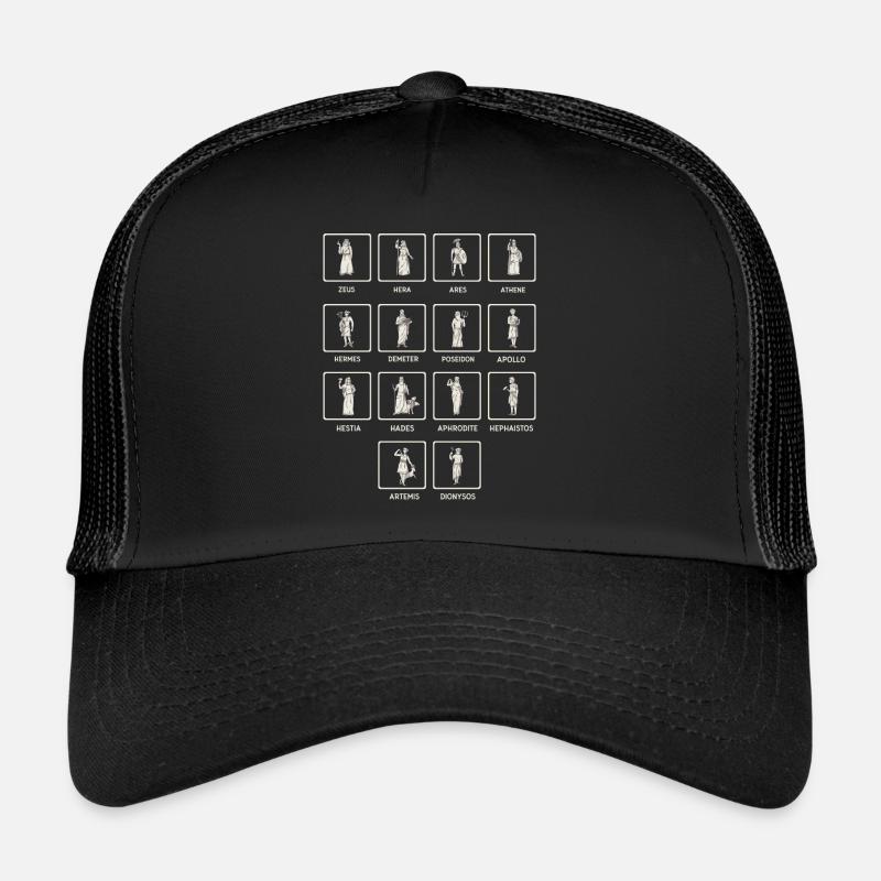 Mitologia greca, mito greco Dei - Cappellino sportivo - nero/nero