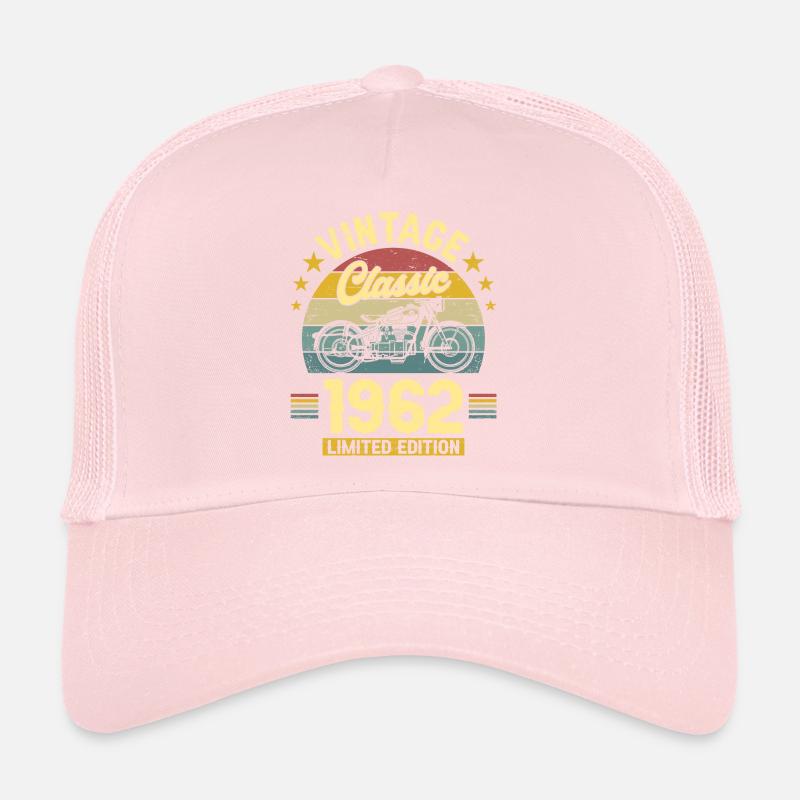 61st Birthday 1962 Biker 61 Years Anniversary Trucker Cap