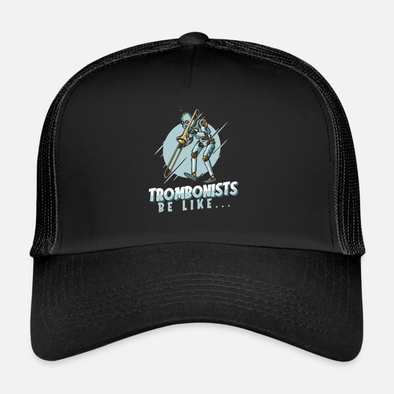 Posaune - Trucker Cap - Schwarz/Schwarz