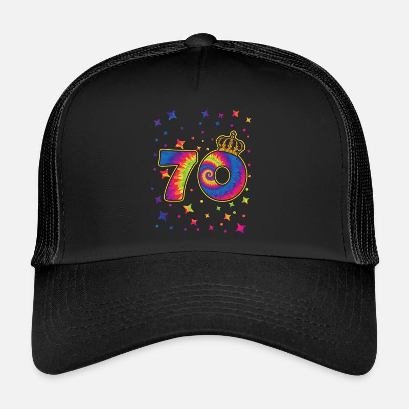 Tie-dye 70. Geburtstagsfeier 70 Jahre Alter Trucker Cap