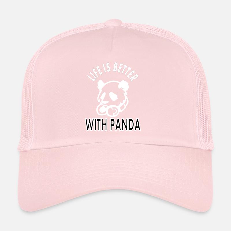 La vie est plus belle avec le cadeau de câlin de panda Casquette trucker 