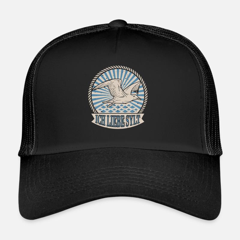 J'aime Sylt mon île pour se détendre à Möwe Casquette trucker 