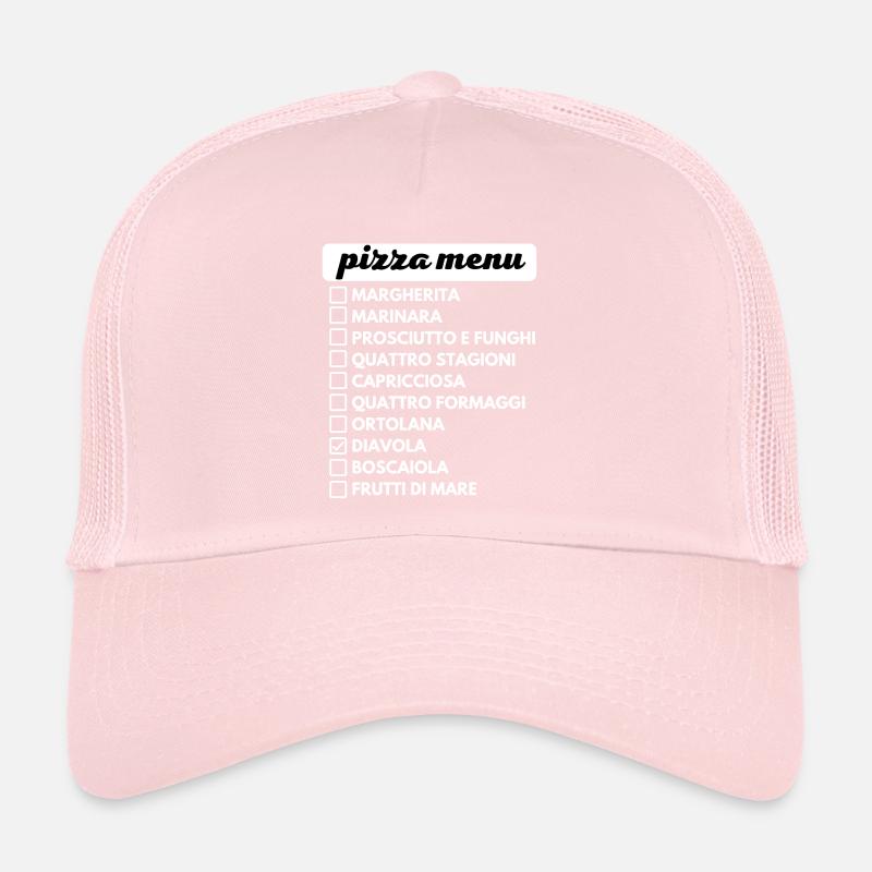 pizza menu choix de pizza Casquette trucker 