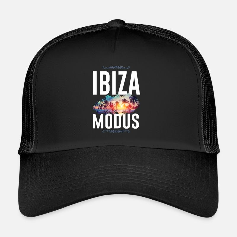 Ibiza Mode - Casquette trucker  - noir/noir
