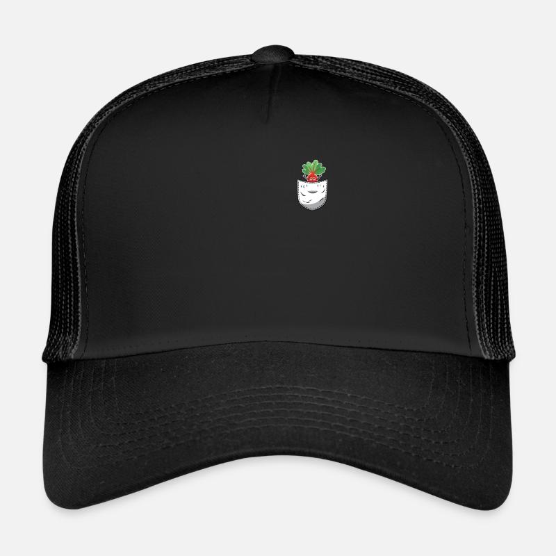 Radieschen Hemdtasche - Trucker Cap - Schwarz/Schwarz